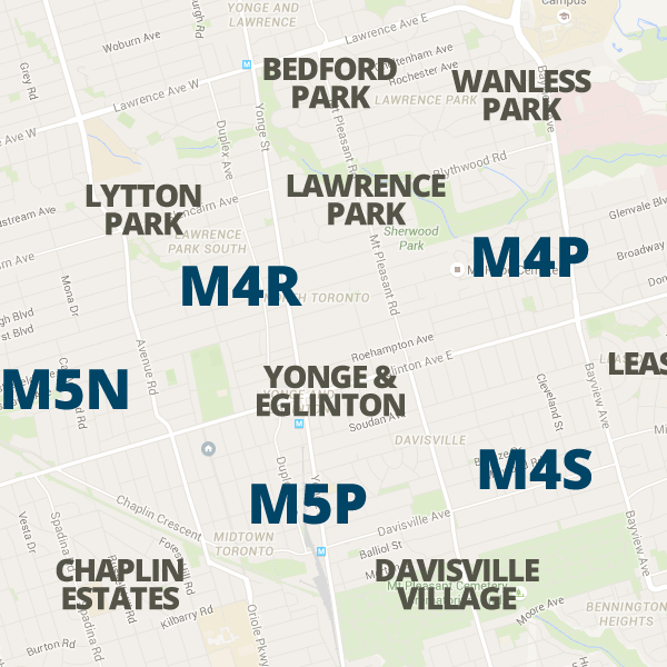 North Toronto Snow Services - Service Area includes Chaplin Estates, Davisville Village, Lawrence Park, Bedford Park, Lytton Park, Wanless Park, and Leaside. Postal codes M5N M4R M5P M4P and M5S.